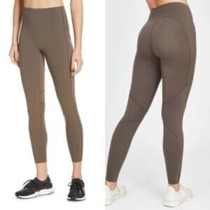 Spanx EveryWear Knockout Pocket Leggings Tan Bark Womens Size XL